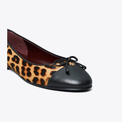 Tory Burch Cap-Toe Ballet CLASSIC LEOPARD