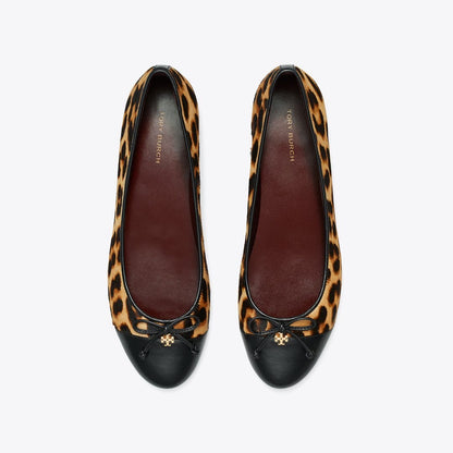 Tory Burch Cap-Toe Ballet CLASSIC LEOPARD