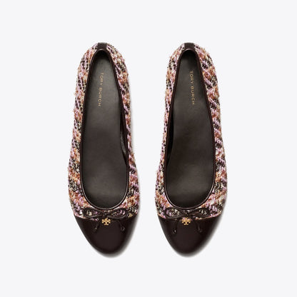 Tory Burch Cap-Toe Ballet ROSA MULTI / COCOA
