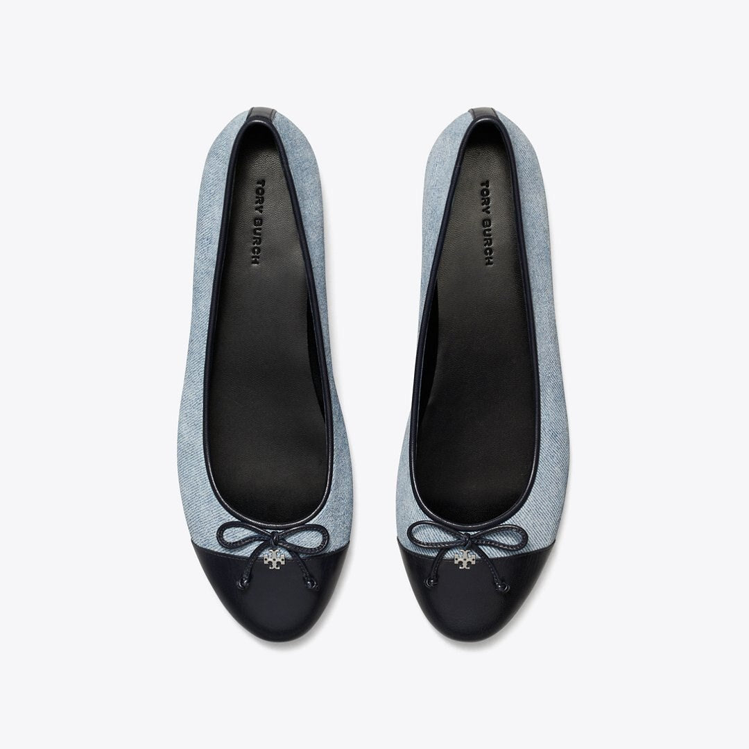 Tory Burch Cap-Toe Ballet BLUE CLOUD / NEW NAVY