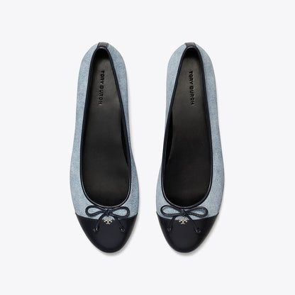 Tory Burch Cap-Toe Ballet BLUE CLOUD / NEW NAVY
