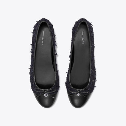 Tory Burch Cap-Toe Ballet MIDNIGHT NAVY / PERFECT BLACK