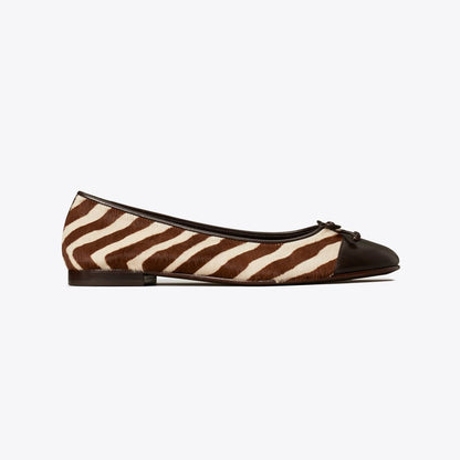 Tory Burch Cap-Toe Ballet ZEBRA / COCO