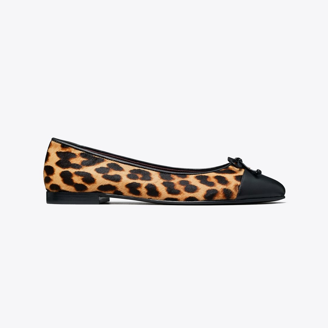 Tory Burch Cap-Toe Ballet CLASSIC LEOPARD