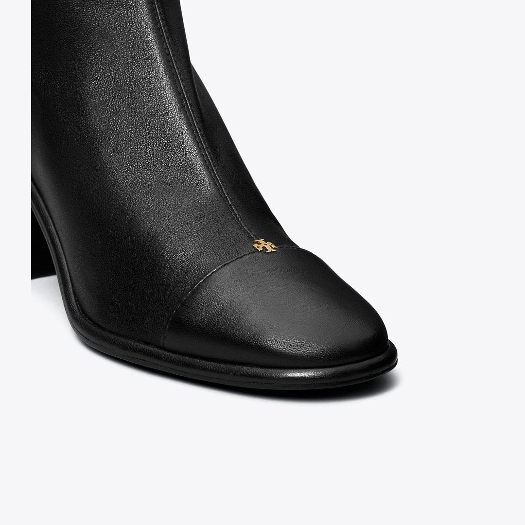 Tory Burch Cap-Toe Heeled Ankle Boot PERFECT BLACK