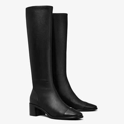 Tory Burch Cap-Toe Knee-High Boot PERFECT BLACK
