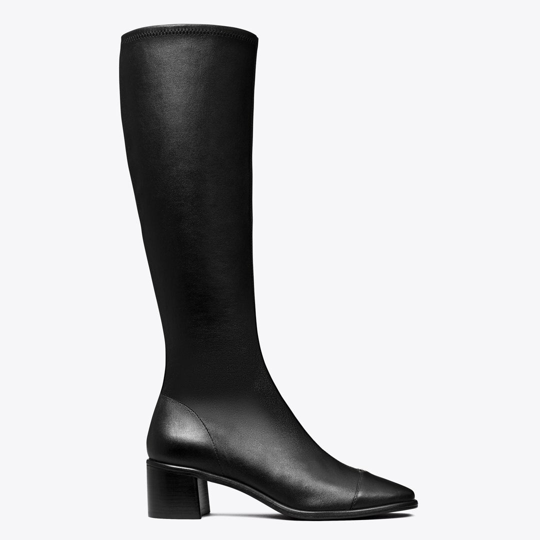 Tory Burch Cap-Toe Knee-High Boot PERFECT BLACK