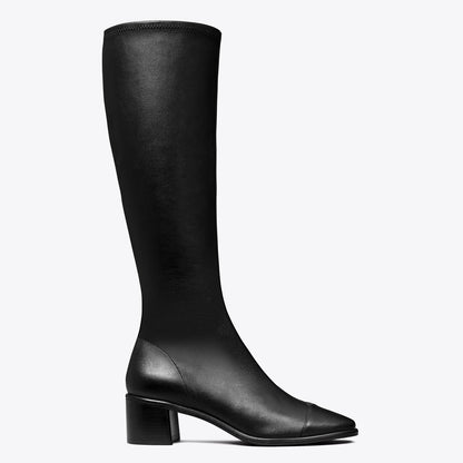 Tory Burch Cap-Toe Knee-High Boot PERFECT BLACK