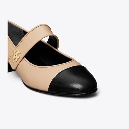 Tory Burch Cap-Toe Mary Jane ROSE SILK / PERFECT BLACK