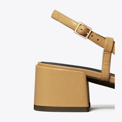 Tory Burch Cap-Toe Slingback Pump GINGER SHORTBREAD / SPARK GOLD