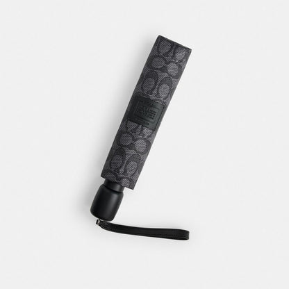 Coach Signature Umbrella Silver Charcoal Multi