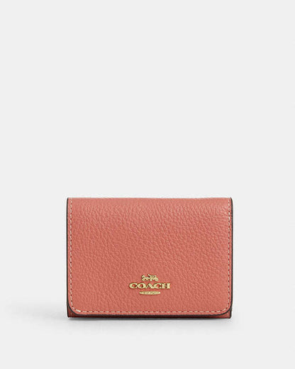 Card Holder Wallet In Signature Canvas With Floral Print Gold-Sand Multi Gold-Sand Multi