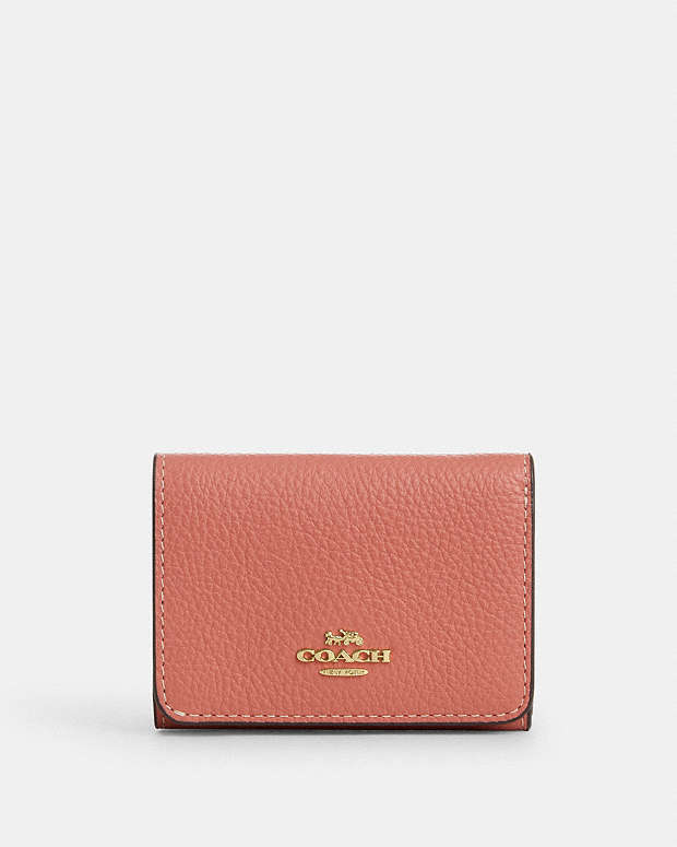 Card Holder Wallet In Signature Canvas With Floral Print Gold-Sand Multi Gold-Sand Multi