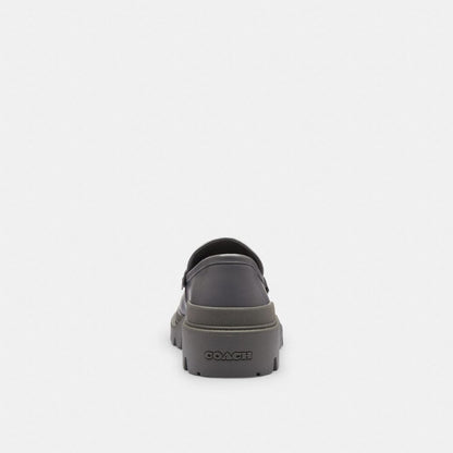 Coach Loafer With Signature Print Charcoal