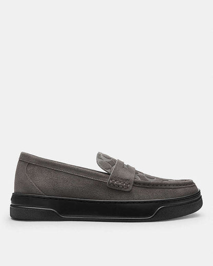 Hybrid Loafer With Signature Print Charcoal Charcoal