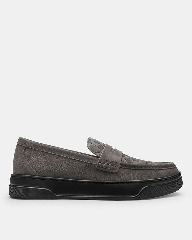 Hybrid Loafer With Signature Print Charcoal Charcoal