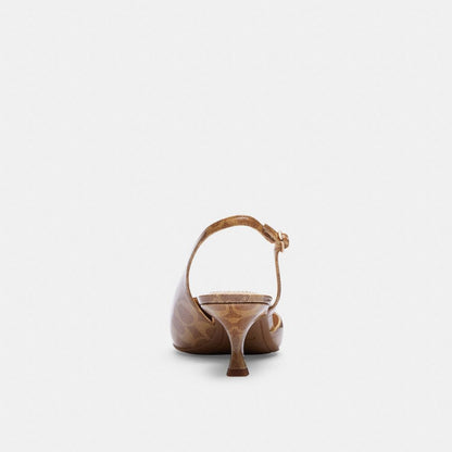 Coach Roxanne Pump In Signature Canvas Tan