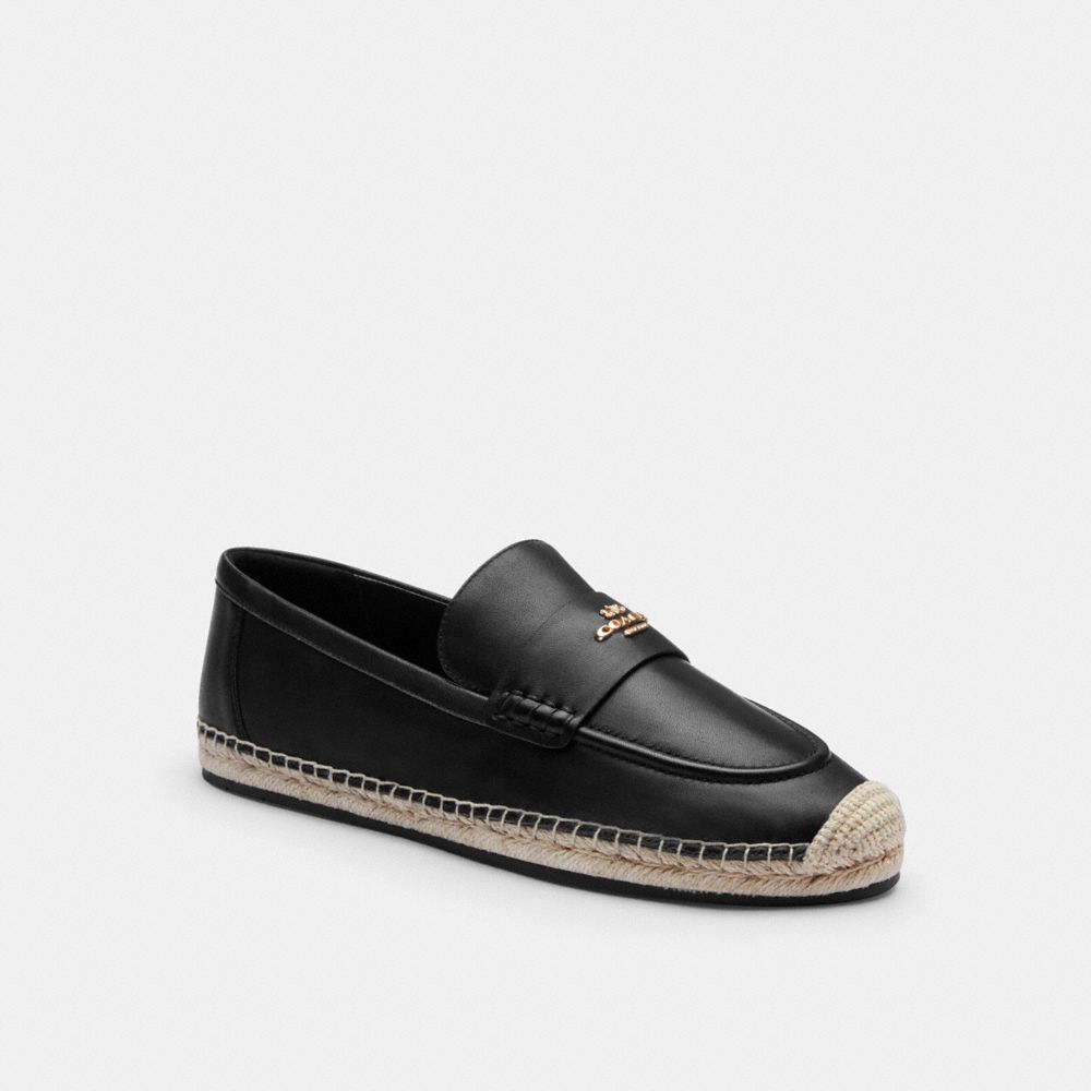 Coach Loafer Espadrille Black