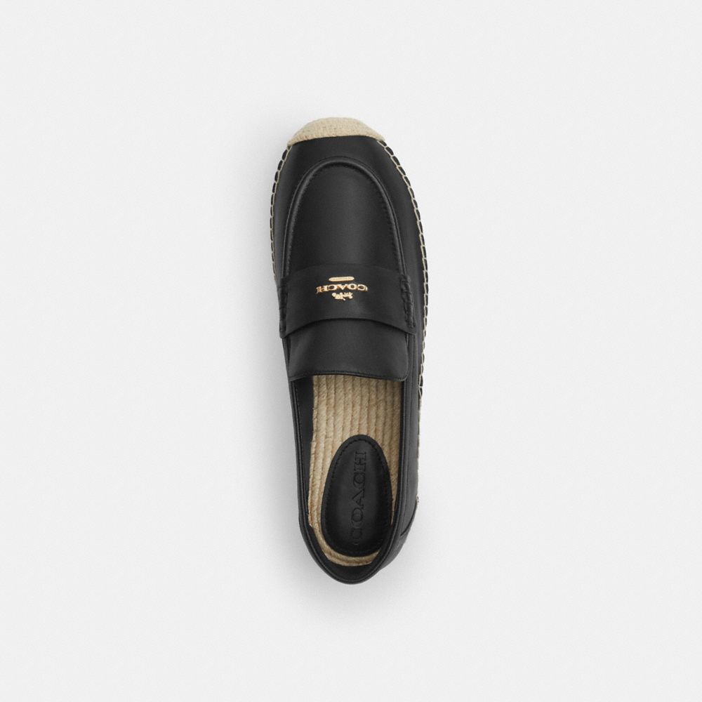 Coach Loafer Espadrille Black