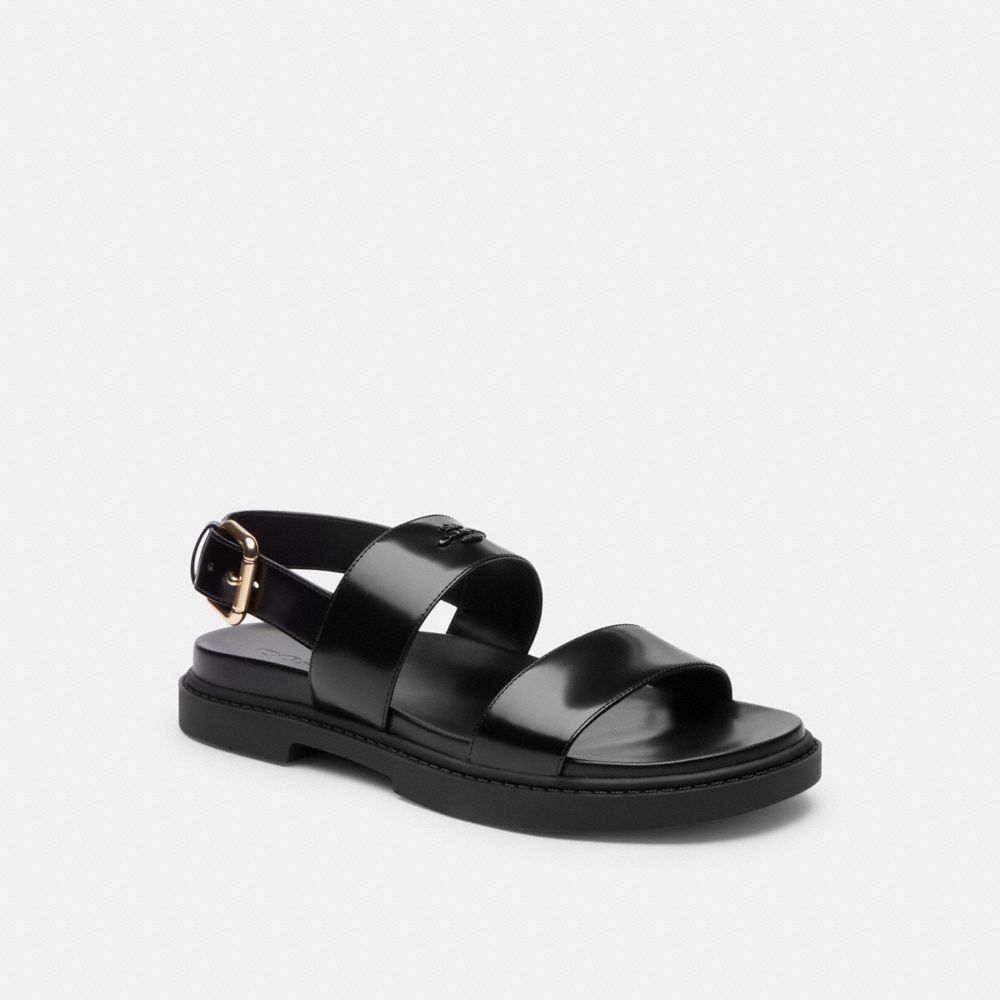Coach Two Band Sandal Black