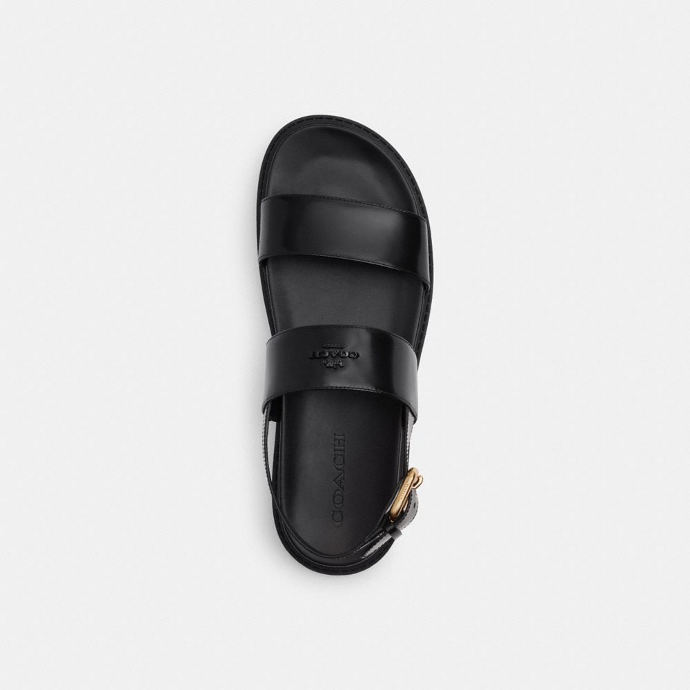 Coach Two Band Sandal Black