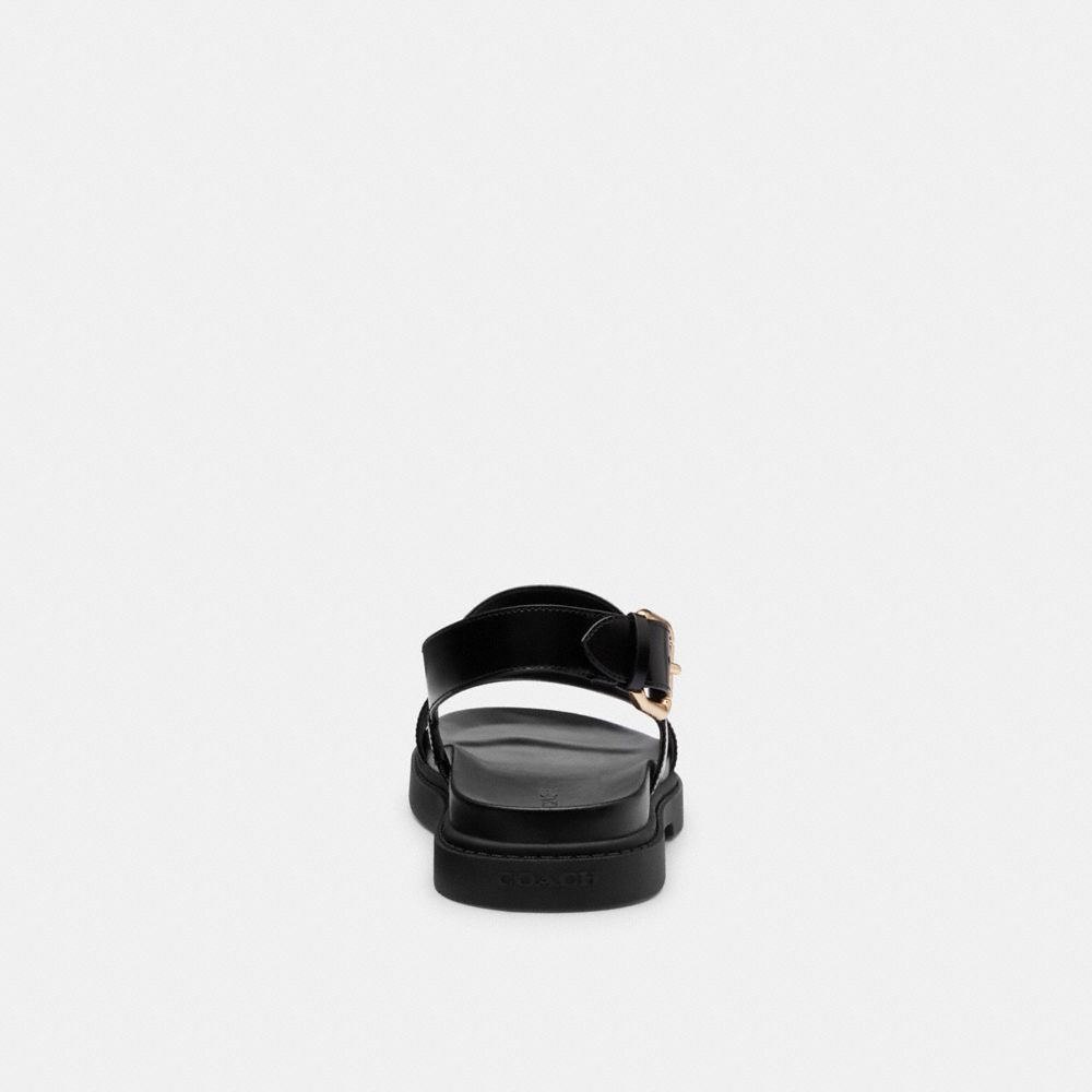 Coach Two Band Sandal Black