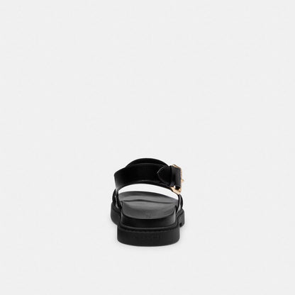 Coach Two Band Sandal Black