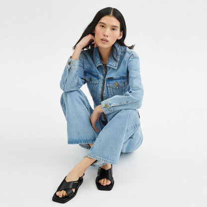 Coach Link Criss Cross Sandal Black