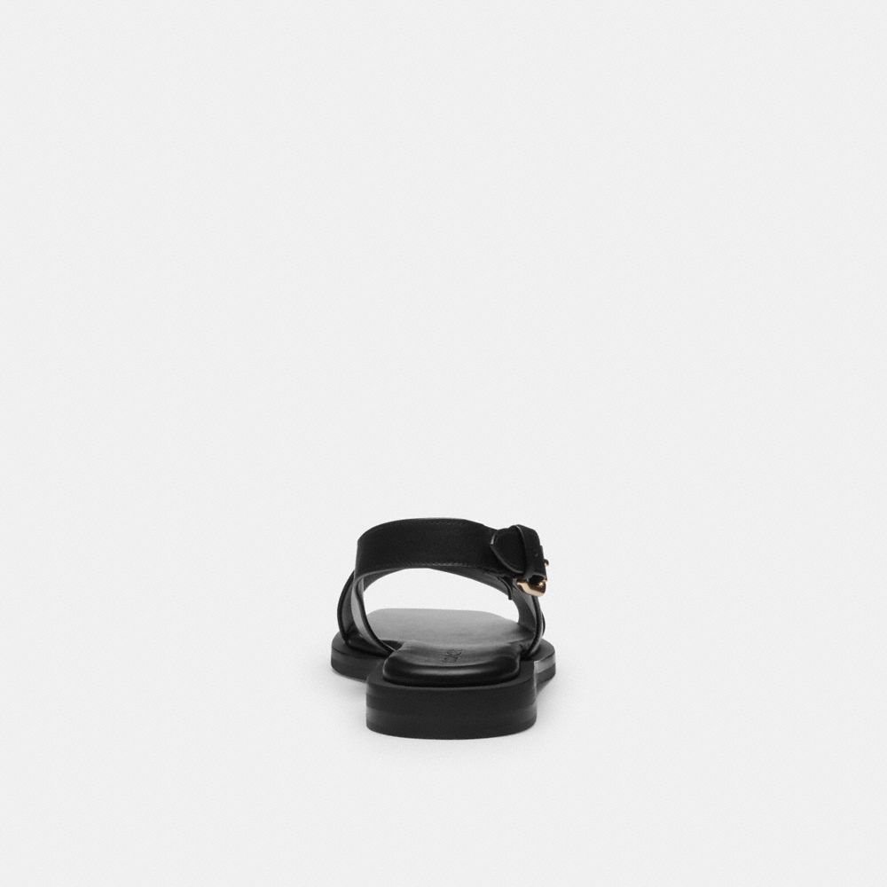 Coach Link Criss Cross Sandal Black