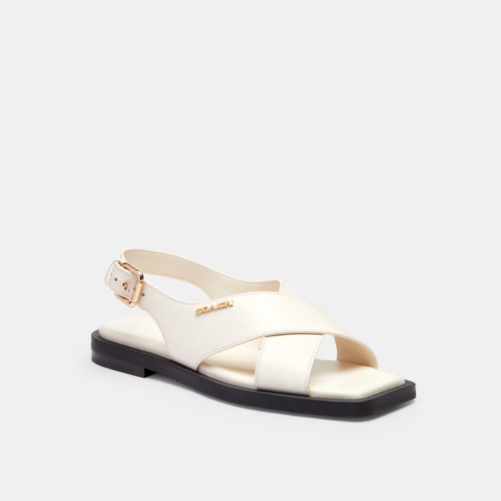 Coach Link Criss Cross Sandal Chalk