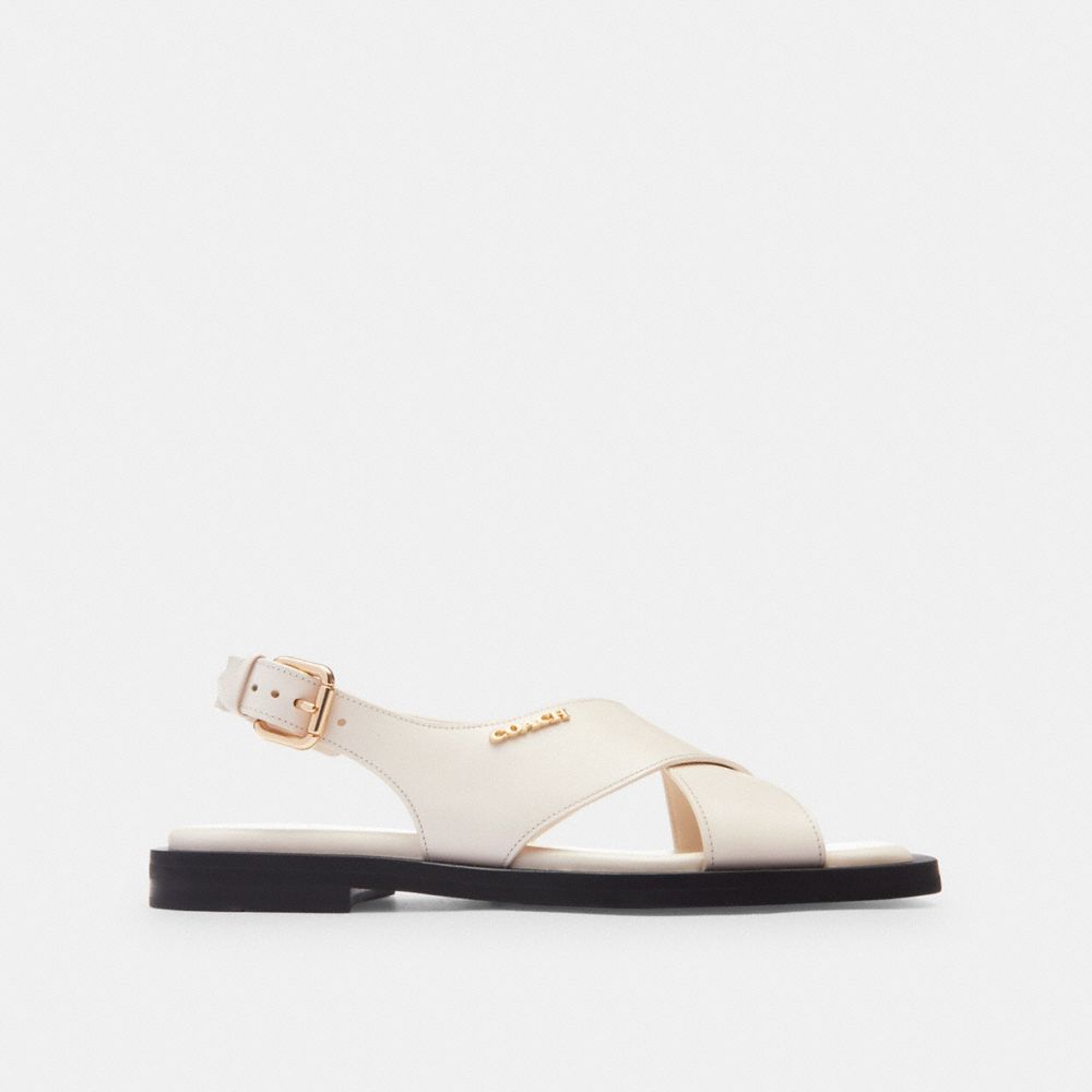Coach Link Criss Cross Sandal Chalk