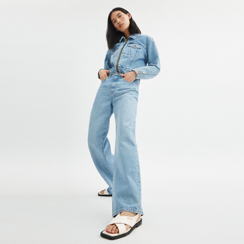 Coach Link Criss Cross Sandal Chalk