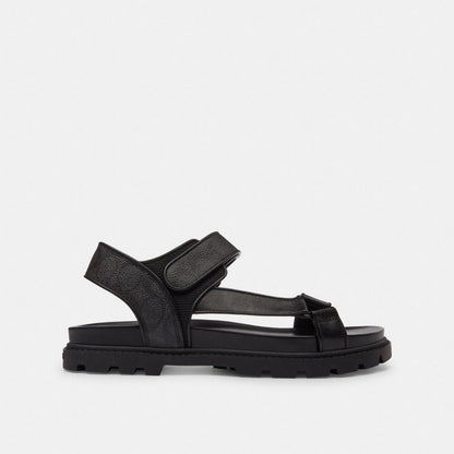 Coach Sport Sandal In Signature Canvas Black Charcoal