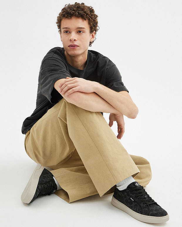 Sneaker In Signature Denim Black Black