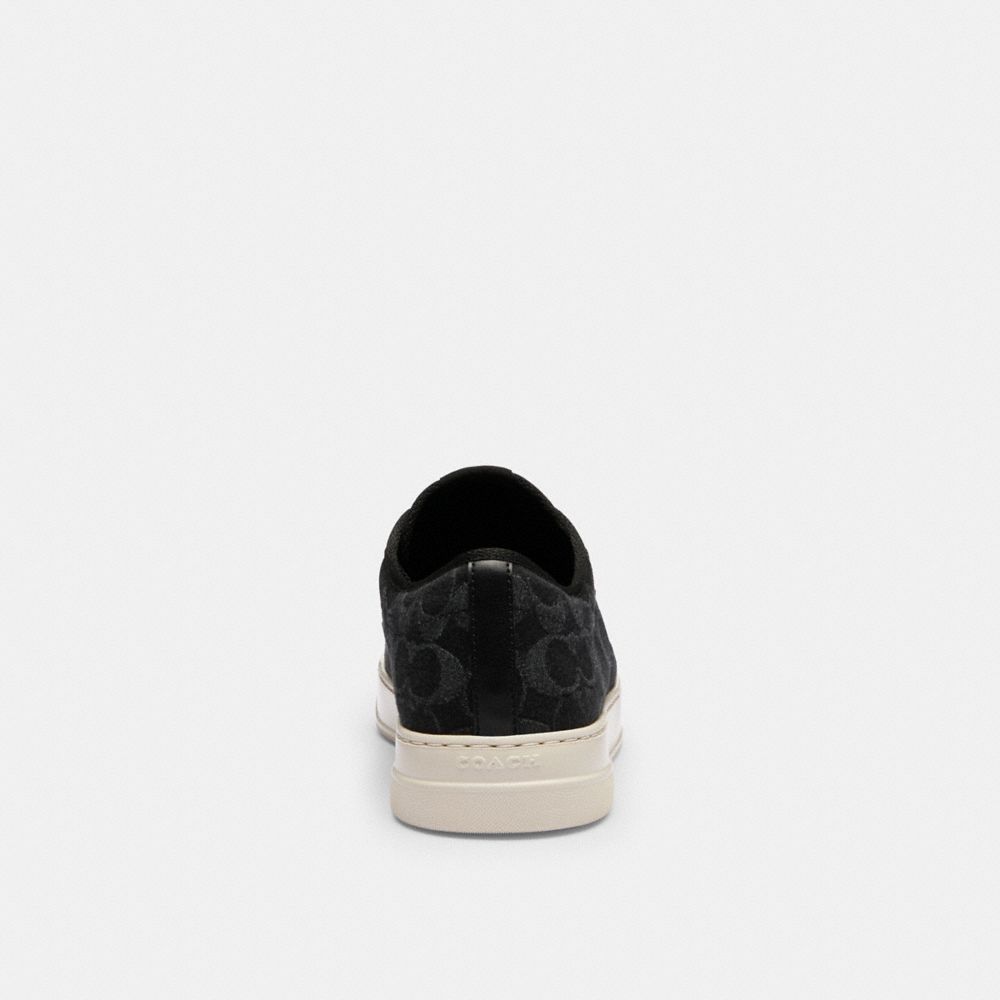 Men's Coach Canvas Sneaker In Signature Denim Black