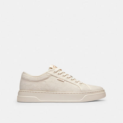 Men's Coach Canvas Sneaker In Signature Jacquard Chalk