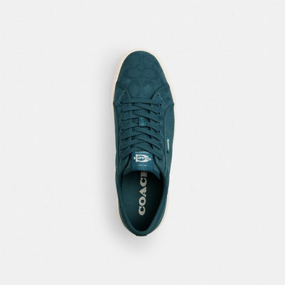 Coach Sneaker In Signature Jacquard Dark Teal Chalk