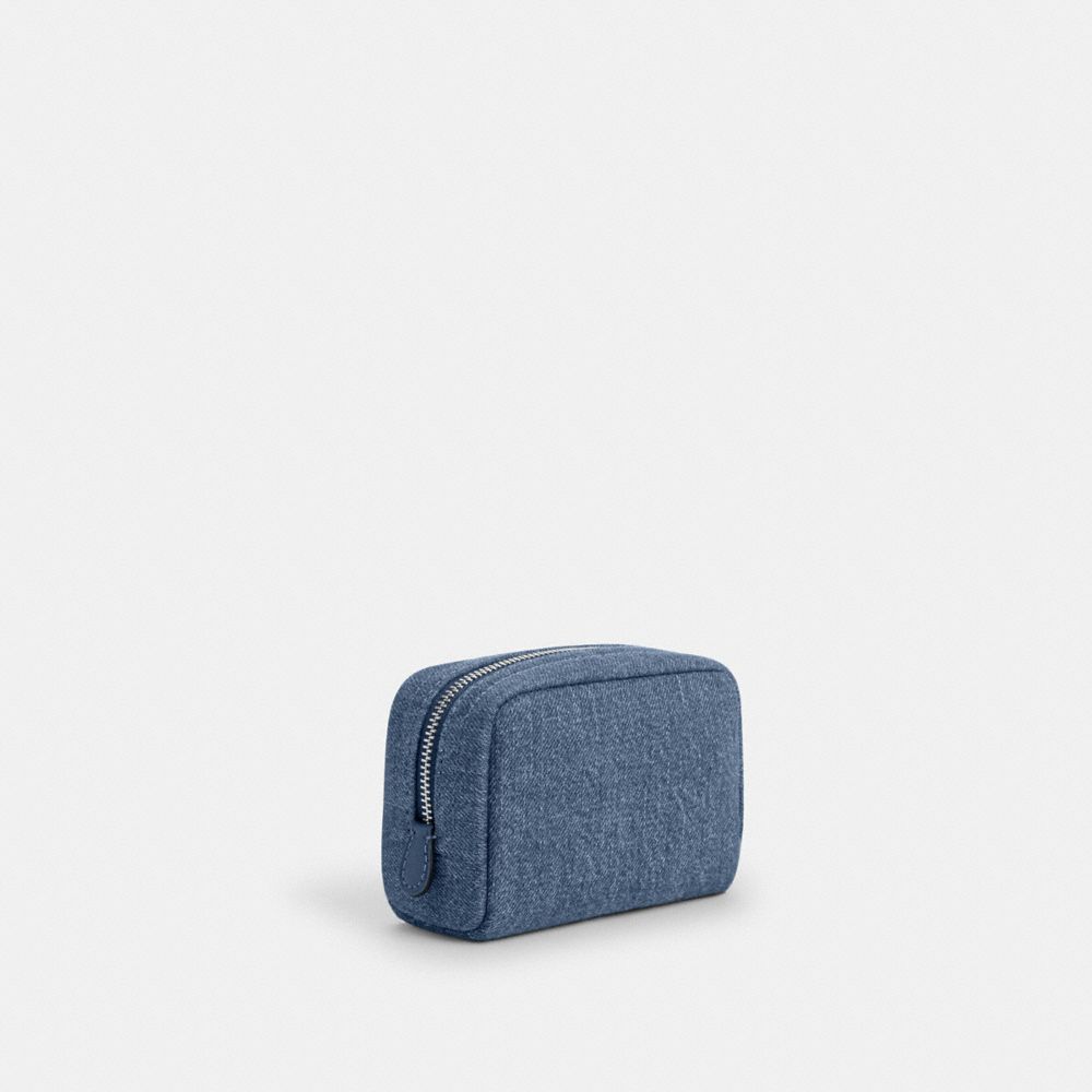 Pouch Wristlet Denim-Silver-Indigo Denim-Silver-Indigo