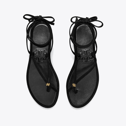 Tory Burch Capri Ankle Wrap Sandal BLACK