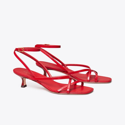 Tory Burch Capri Low Heel Sandal TORY RED