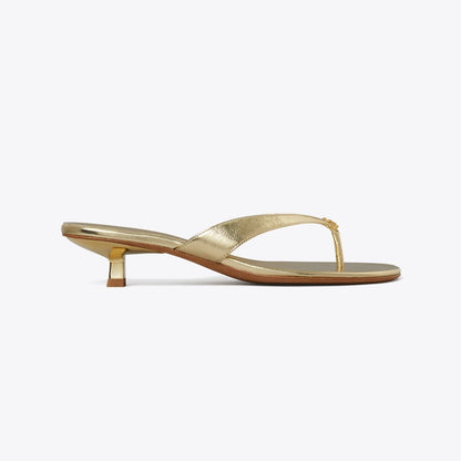 Tory Burch Capri Low-Heel Sandal GOLD