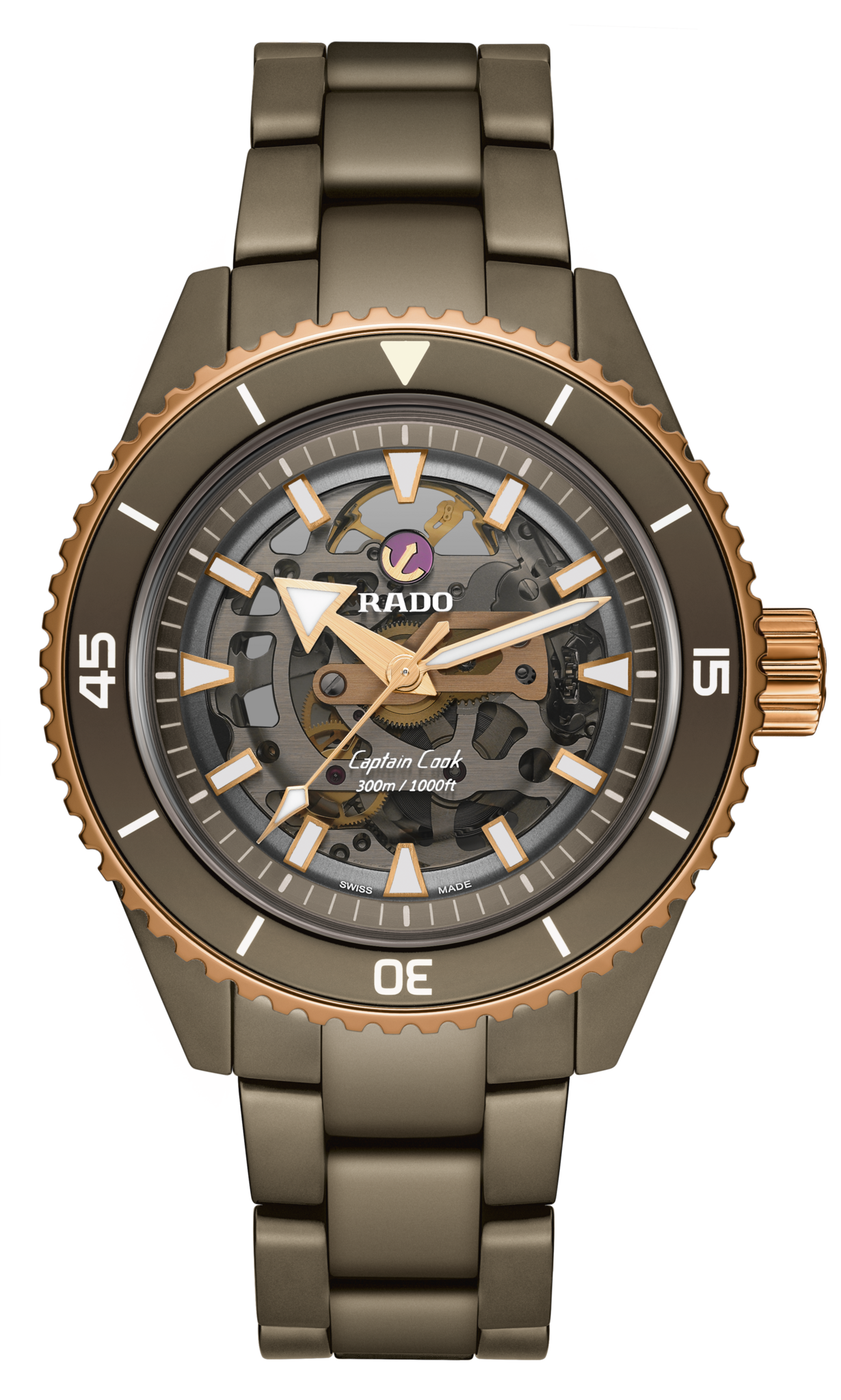 Seiko Rado Captain Cook High-Tech Ceramic Skeleton Grey r32150162