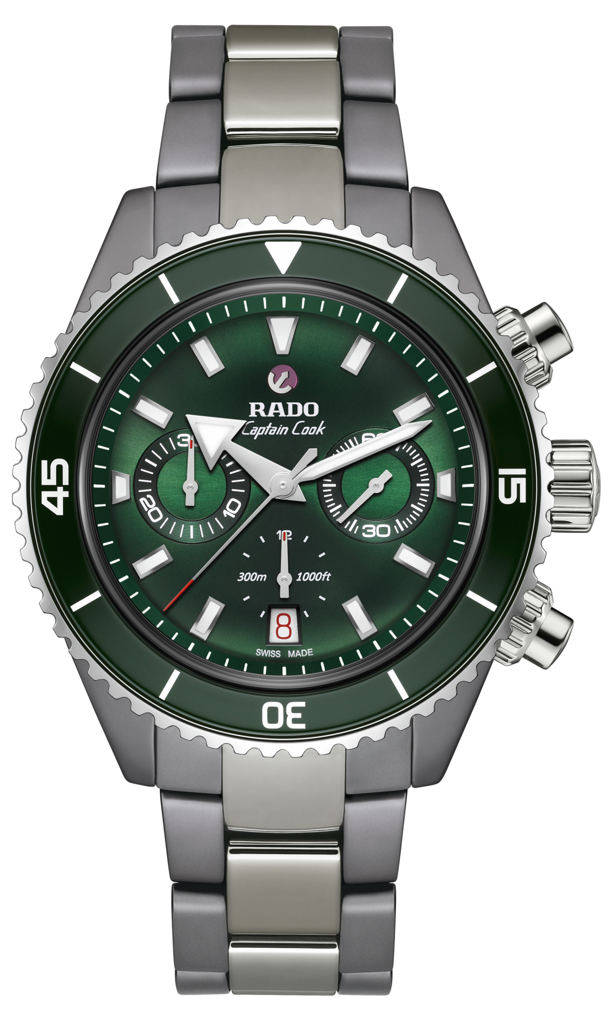 Rado Captain Cook High-Tech Ceramic Automatic Chronograph Green r32189313