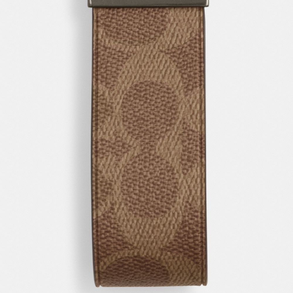 Loop Key Fob In Signature Canvas Gunmetal-Tan Gunmetal-Tan