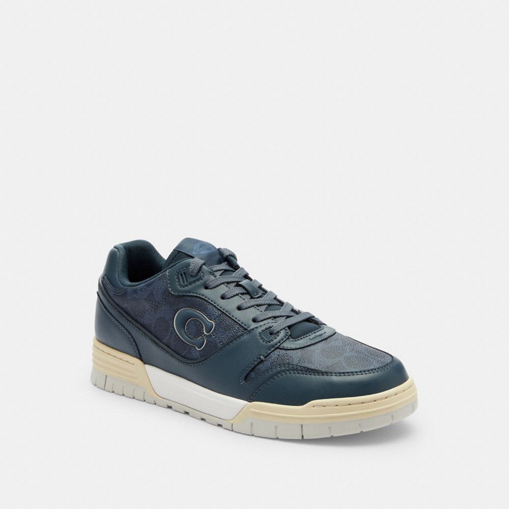 Men's Coach Soho Sneaker With Signature Canvas Denim Denim