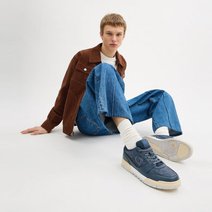 Coach Soho Sneaker With Signature Canvas Denim Denim