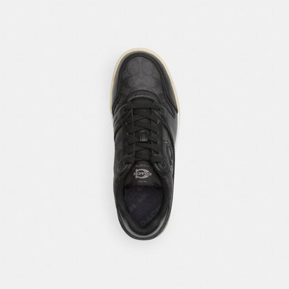 Coach Soho Sneaker With Signature Canvas Charcoal Black