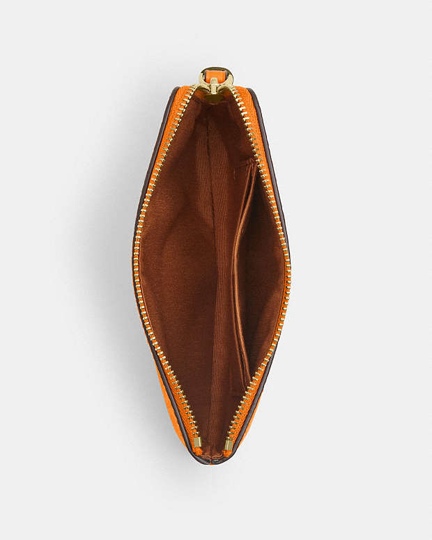 Corner Zip Wristlet In Signature Canvas Signature Canvas-Im-Bright Mandarin Signature Canvas-Im-Bright Mandarin