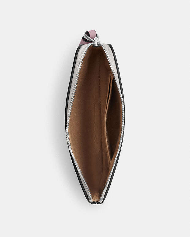 Corner Zip Wristlet In Signature Canvas Signature Canvas-Sv-Chalk-Carnation Signature Canvas-Sv-Chalk-Carnation