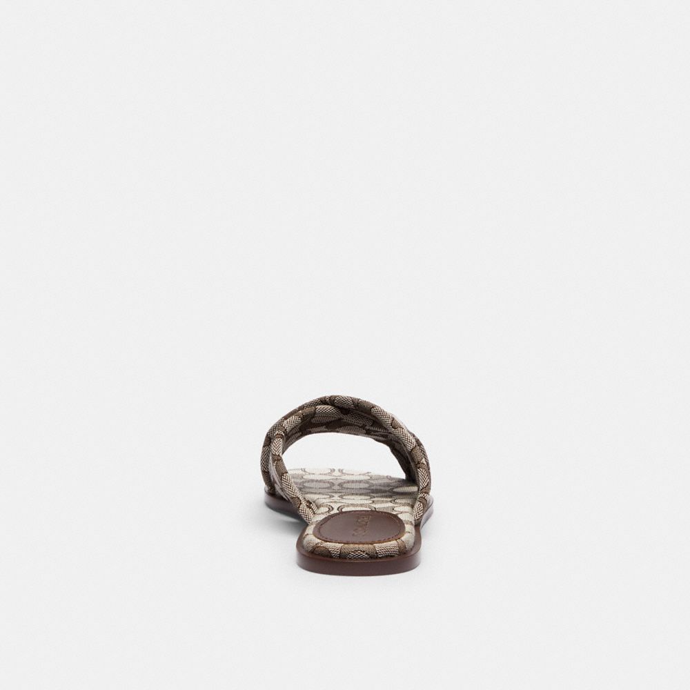 Coach Link Criss Cross Slide In Signature Jacquard Oak
